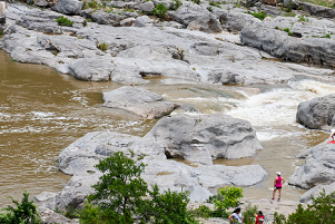 Perdenales river rapids.